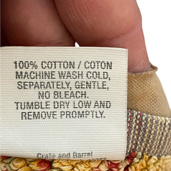 Crate&barrel oversized orange & yellow cotton striped beach towel - Picture 4 of 6